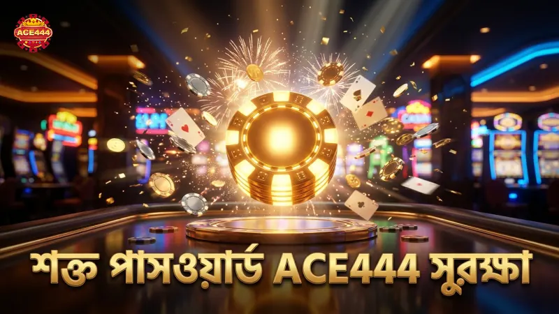 শক্তিশালী পাসওয়ার্ড ও নিরাপত্তা ব্যবস্থায় ACE444 অ্যাকাউন্ট সুরক্ষিত।