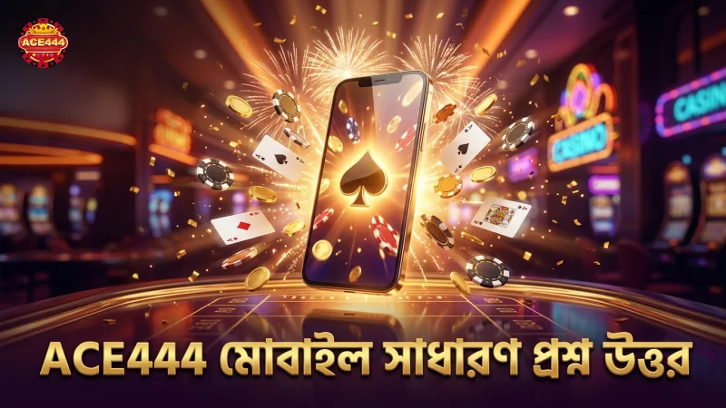 ACE444 প্লেয়ারদের মোবাইল থেকে দ্রুত সাধারণ প্রশ্নের উত্তর পাওয়া যায়।