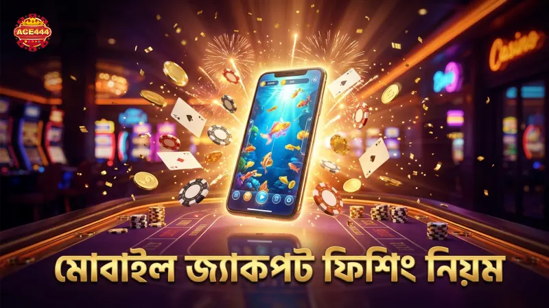 জ্যাকপট ফিশিংয়ের মোবাইল গেমপ্লে নিয়মাবলী ও লক্ষ্য স্পষ্ট।