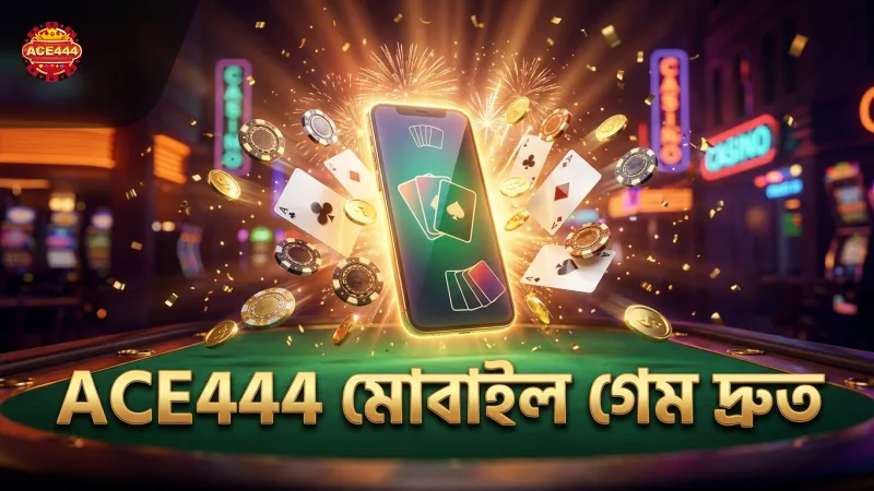 মোবাইল স্ক্রিনে মাইনস গেমের দ্রুত খেলার সুবিধা ACE444-তে